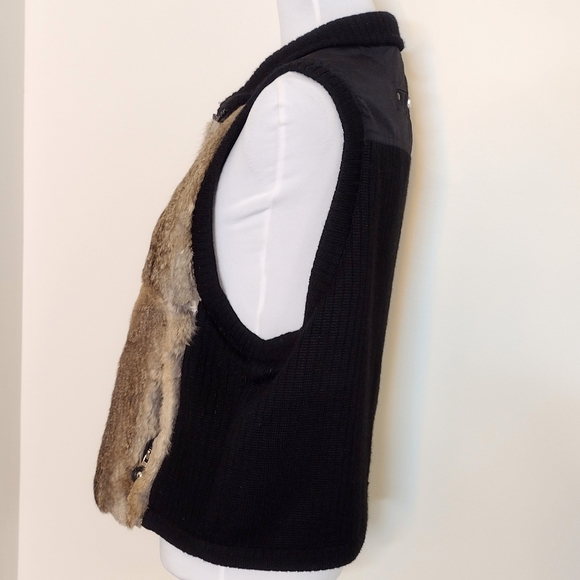 Jamie Sadock genuine rabbit ribbed knit sweater vest, size Large. - Picture 6 of 12